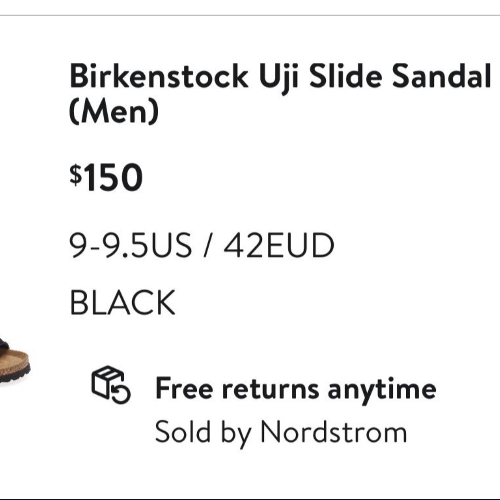 Men’s Birkenstock Uji slide 9.5 - Picture 2 of 2